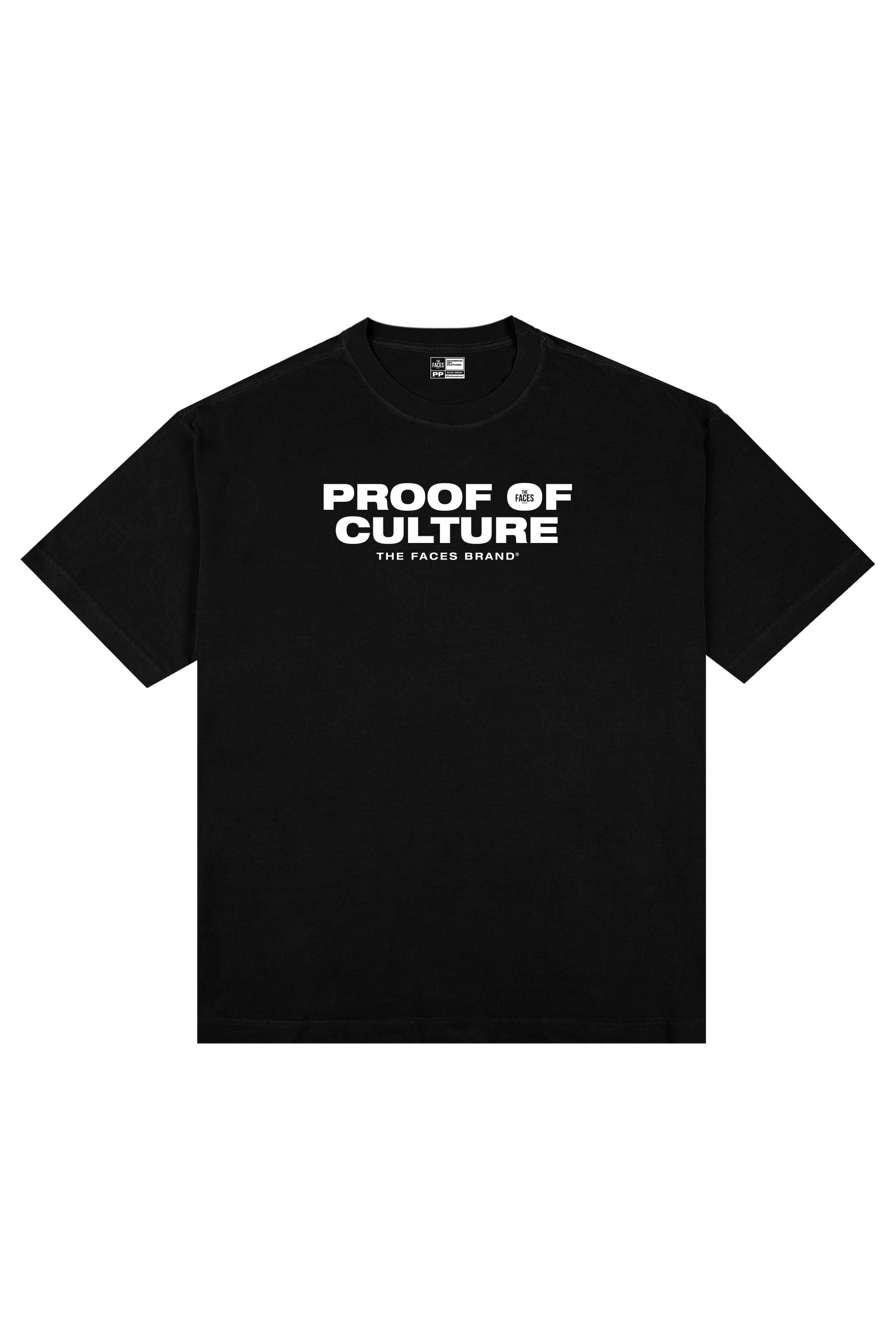 CAMISETA PREMIUM STREETWEAR - PROOF OF CULTURE - PRETA