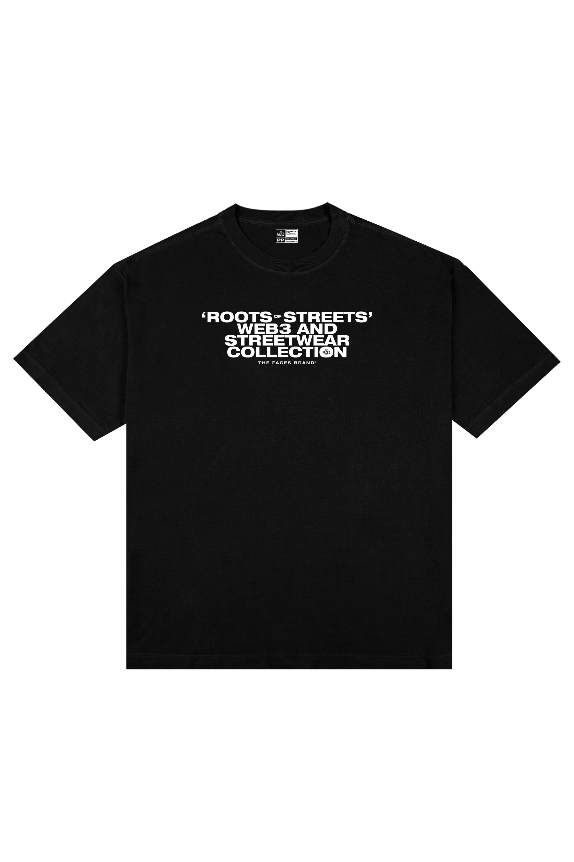 CAMISETA PREMIUM STREETWEAR - ROOTS OF STREETS - PRETA