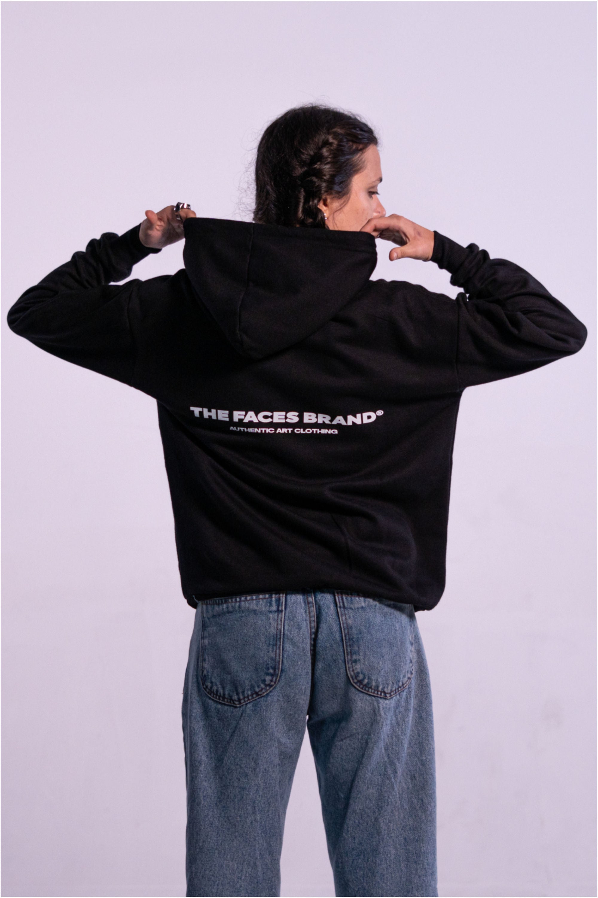 MOLETON CANGURU STREETWEAR - TFB AUTHENTIC ART - PRETO